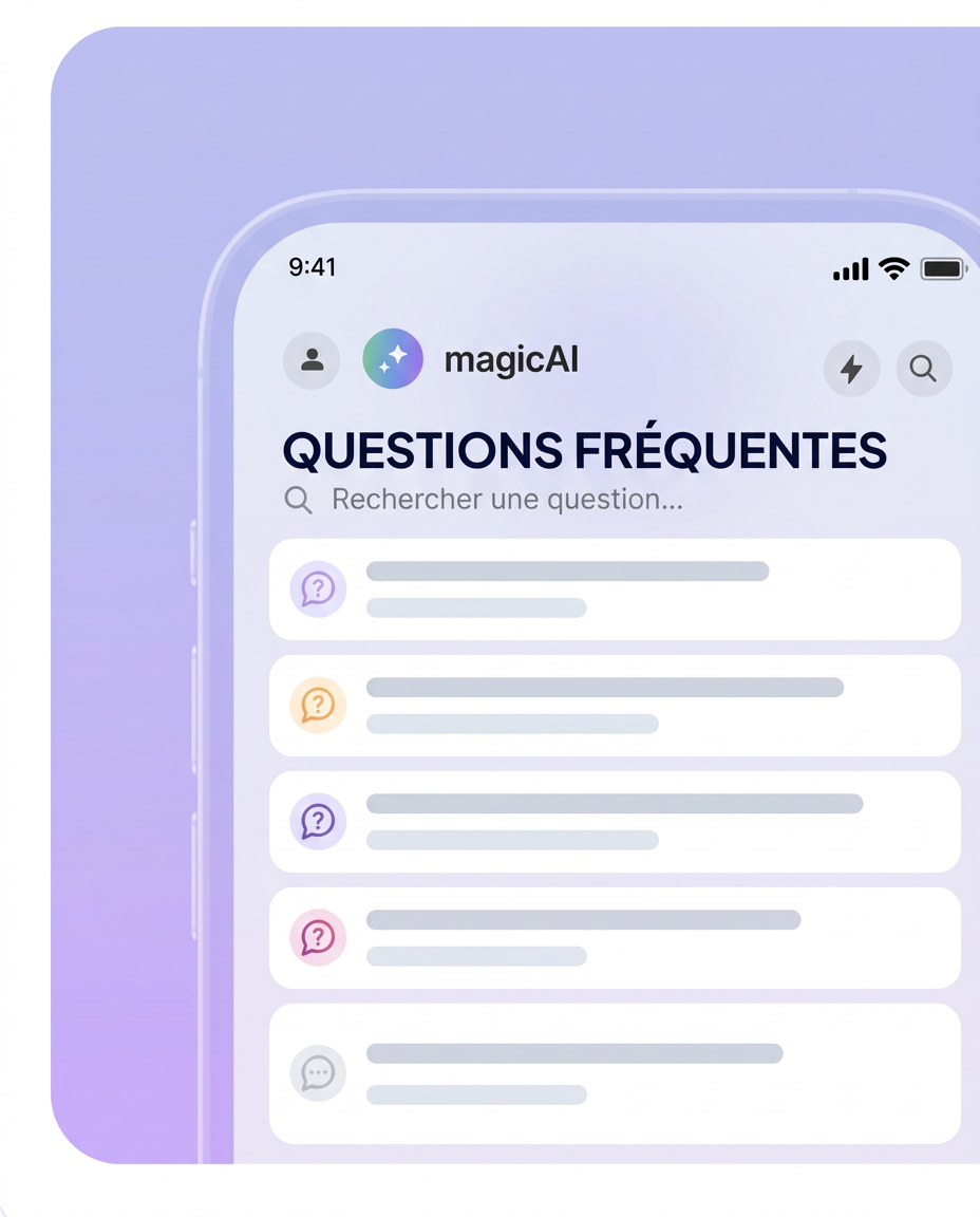 Aperçu mobile de la page Questions fréquentes